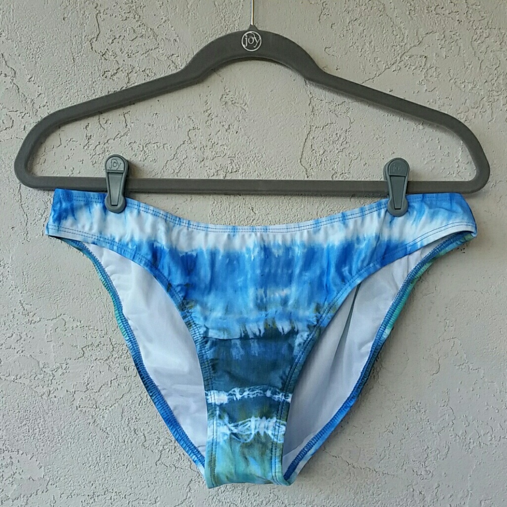 Blue Tie-dye Pattern Bikini Bottom